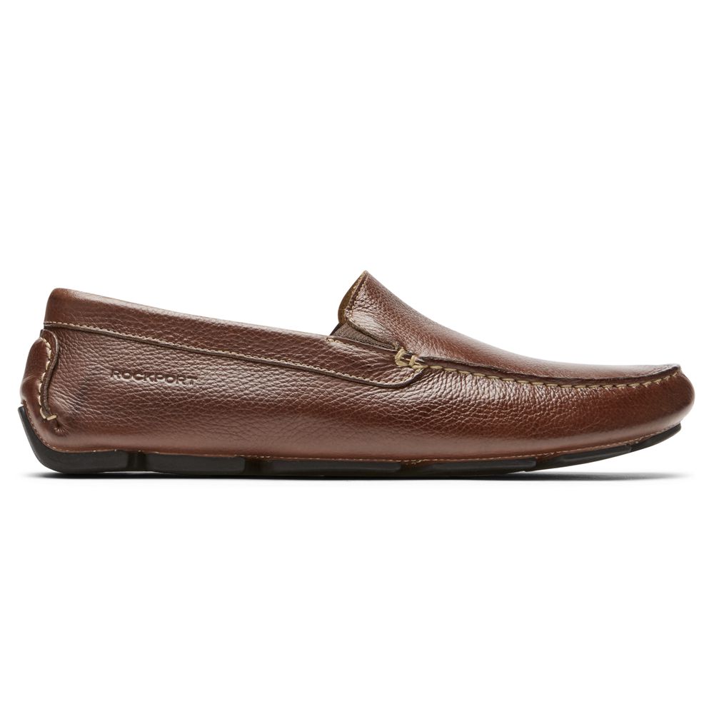 Mocassins Homem Rockport Rhyder Venetian Slip-Ons Marrom,Portugal NIEQX-4269